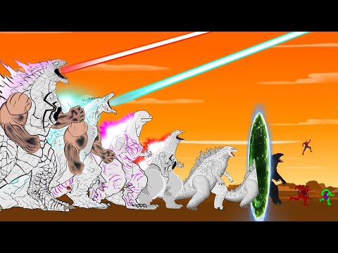 Evolution of  HULK - SPIDERMAN - Godzilla's Atomic Breath Temperature: Size Comparison / ANIMATION