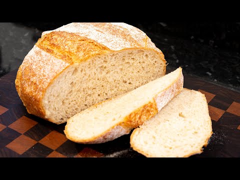 Rustic crusty loaf (Easy No Knead Recipe)