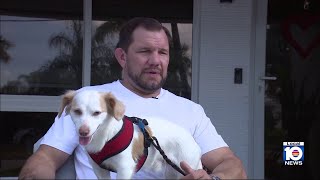 Man rescues dog found wandering on I-95 after owner was involved in crash