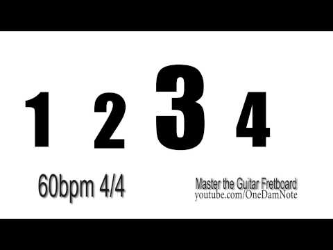 Metronome 60 Beats Per Minute 4 Beat  Count BPM Click Track Basic 4 Count School Practice