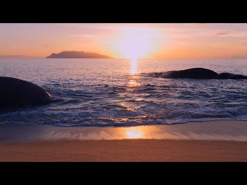 [4K ASMR] PERFECT SUNSET 60min Ocean Waves, Beach...