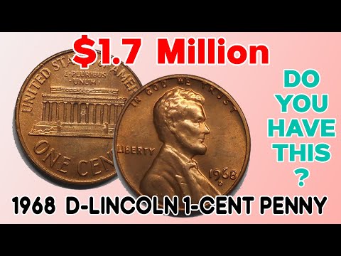 1968 D Lincoln Mint Mark Lincoln One Cent Penny Coin Value | How Much is a 1968 D Penny Worth Today