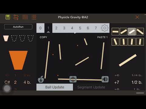 Koala Sampler app triggered by Physicles MIDI AUV3 app