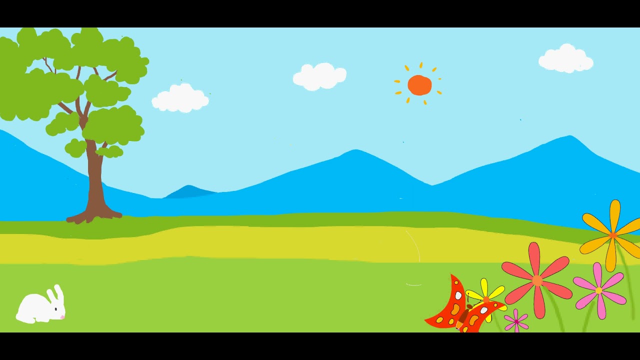 Park free animated BG | Butterfly park | Background animation | Cartoon Animation | Park Animation