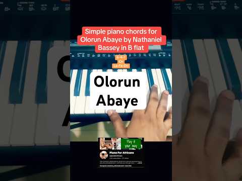 How to play Olorun Abaye on the piano 🎹 #pianotutorial #pianolessons