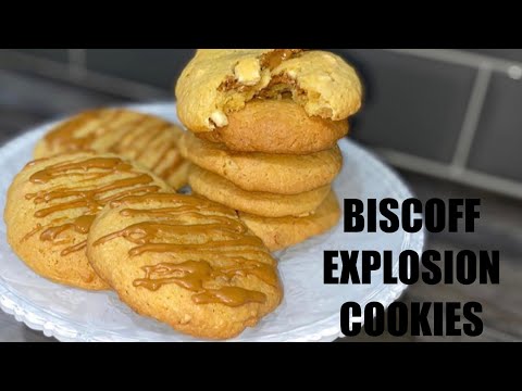 BISCOFF AND WHITE CHOCOLATE EXPLOSION COOKIES  | Nargis’ Kitchen