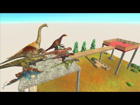 Dinosaur Run to eat Pig #5 - Animal Revolt Battle Simulator