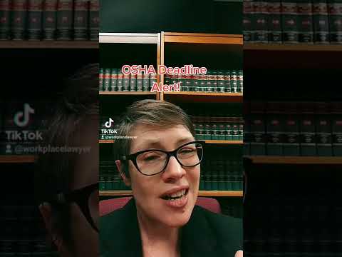 OSHA Deadline Alert! #syracuseworkersrights #workplacelawyer #osha #retaliation