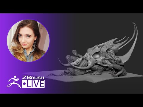 3D Model a Creepy Skull Creature Concept - Ashley A. Adams "A_Cubed" - ZBrush 2020