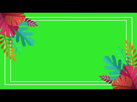 marco floral con chroma-key