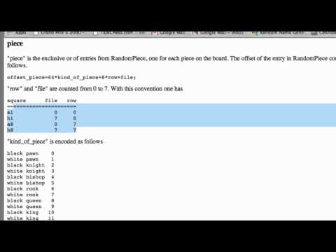 Programming A Chess Engine in C Part 90 - Polyglot Book #2 Hashkey Generation