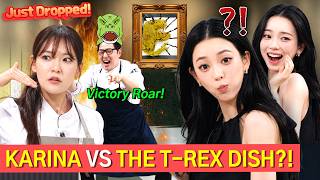 Kim Poong’s Magic Strikes Again✨ KARINA Tries KIM POONG’s Crazy T-Rex Dish🦖