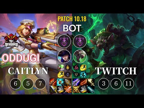 SG OdduGi Caitlyn vs Twitch Bot - KR Patch 10.18