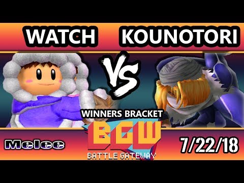 BGW21 SSBM - Watch (Ice Climbers) Vs. Kounotori (Sheik, Fox) Smash Melee Winners Bracket