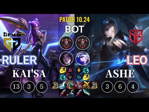 GEN Ruler Kai'Sa vs SB Leo Ashe Bot - KR Patch 10.24
