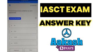 iacst aakash question paper ।। Class 8 2022-2023 ।। Iacst Answer ।। ‎@Aakash BYJU'S । Answer Key