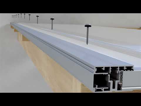 Montage von stegplatten Tragende profile aus aluminium