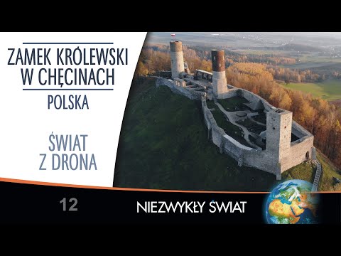World from a drone - Poland - Royal Castle in Chęciny