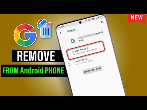 How to REMOVE Google account from Android phone