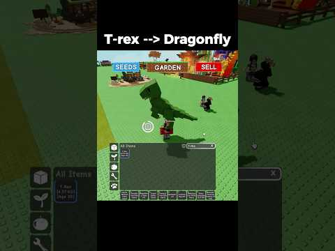 Trading T-rex For a Dragonfly in Grow a Garden  #growagarden #roblox