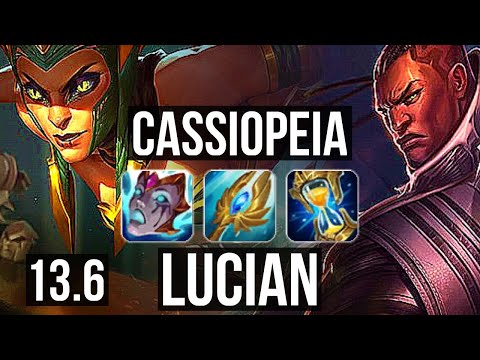 CASSIOPEIA & Pyke vs LUCIAN & Nami (ADC) | Rank 3 Cassio, 12/3/8, Dominating | TR Grandmaster | 13.6