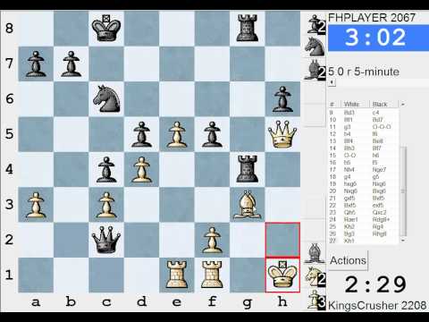 Chess World.net: LIVE Blitz #1304 vs FHPLAYER (2067) - French: Winawer, advance variation (C18)