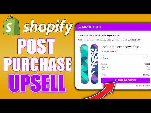 Shopify Post-Purchase Upsell — Setting Up a One-Click Offer