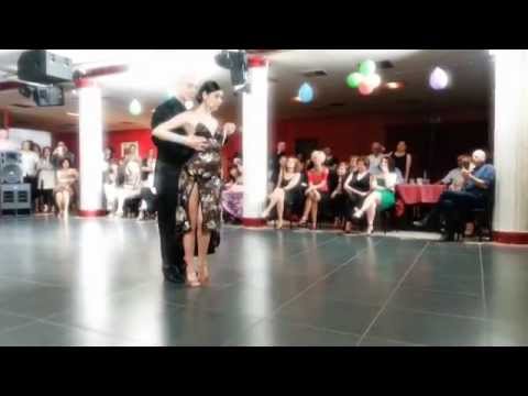  Federica Bolengo  and  Berti Gianluca  are  dancing  to  the  tango  "  El Huracan  "  by  Los reyes del tango  in  2014