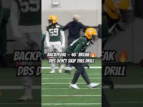 Backpedal → 45° Break 🔥 DBs Don’t Skip This Drill #dbdrills