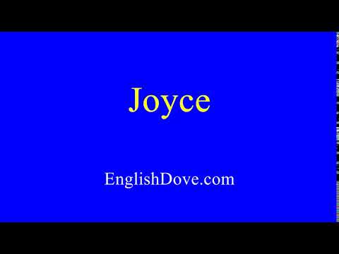 How to pronounce Joyce in American English.