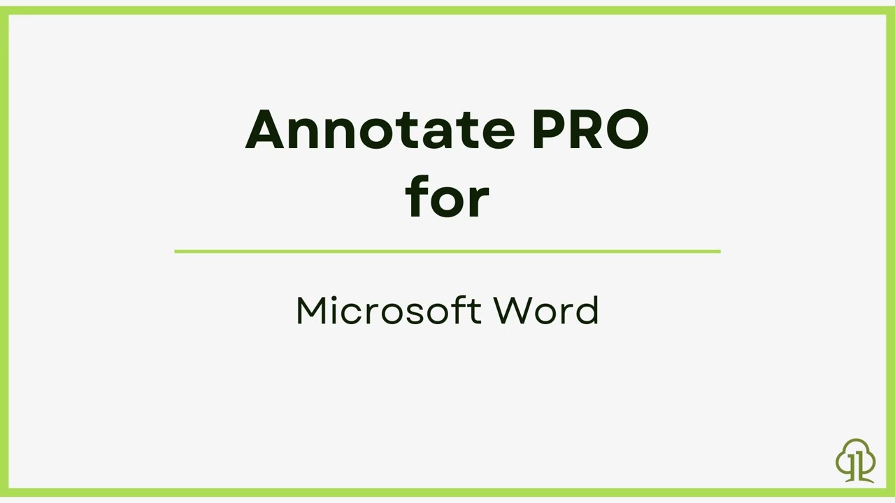 Annotate PRO & Microsoft Word
