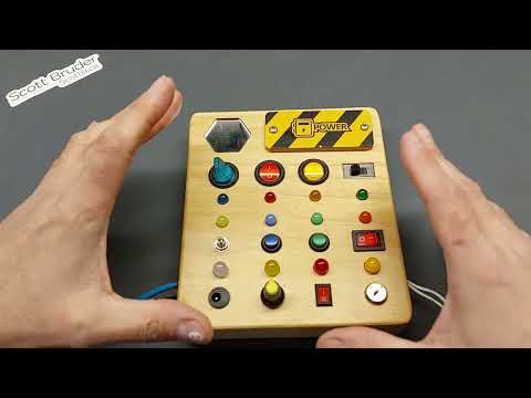 Repairing a Busy Board Montessori Toy for Toddler.  Switches and LED's #repair and #learning