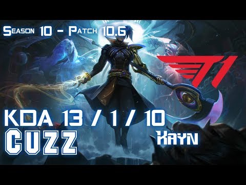T1 Cuzz KAYN vs NIDALEE Jungle - Patch 10.6 KR Ranked