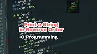 C Program to Print a String in Reverse Order #short | C Programming