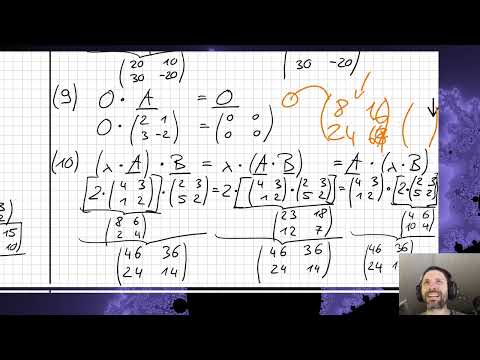 Matrices - Part 10.1 - Rules for calculating matrices