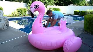 Flamingo Pool Float Inflatable Unboxing