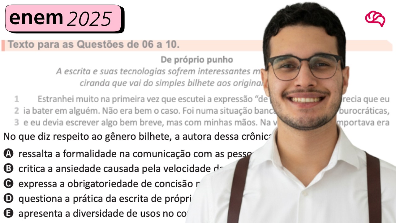 Resolução em Vídeo — Questão 6 ENEM 2025