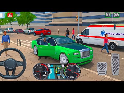 City Driver Taxi Simulator: passenger Picks up in rush city - car game android gameplay