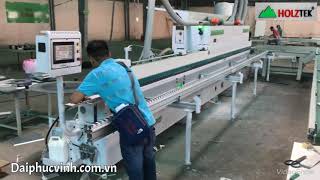 MÁY DÁN CẠNH VÁT 45 ĐỘ, 90 ĐỘ HOLZTEK PRO-900FD KẾT HỢP BĂNG TẢI HỒI VÁN 1 CÔNG NHÂN