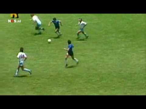 Diego Maradona Argentina England 2 0 1/4 Finals World Cup 1986 Dutch commentary