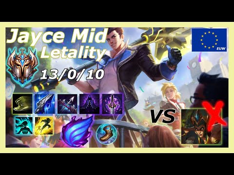 Jayce Challenger Mid vs Cassiopeia - Jayce letality - 도전자 Cassiopeia