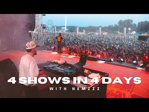 4 SHOWS IN 4 DAYS WITH NEMZZZ | FESTIVAL TOUR VLOG