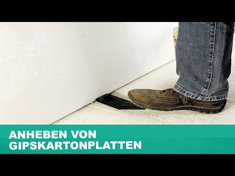 Plattenlifter: Anheben von Gipskartonplatten | wolfcraft