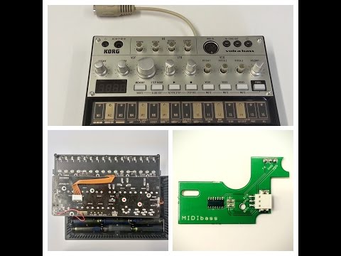 KORG Volca Bass - MIDIbass MIDI mod Installation Video