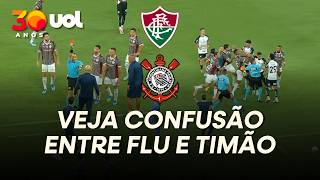 CLIMA ESQUENTOU! VEJA CONFUSÃO EM FLUMINENSE X CORINTHIANS ANTES DE EXPULSÃO DE ALLAN