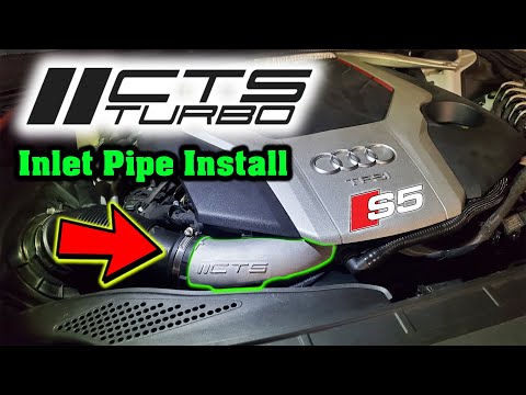 B9 Audi S5 CTS Turbo Inlet Pipe Install With Revs!