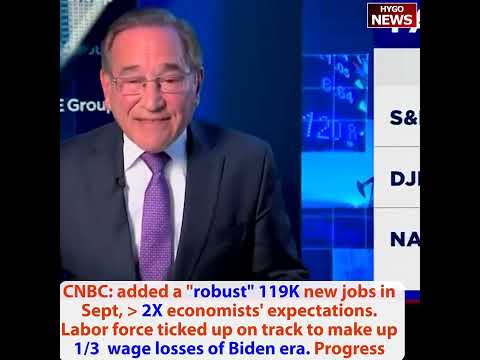 CNBC: added robust' 119K new jobs 2X; Dem Crow ONCE AGAIN can't answer for what 'illegal orders'