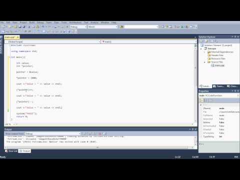 Microsoft Visual Studio C Tutorial 23 Integer Pointers 3 Hd