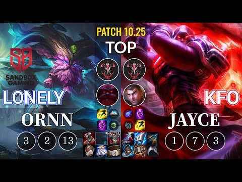 SB Lonely Ornn vs kfo Jayce Top - KR Patch 10.25