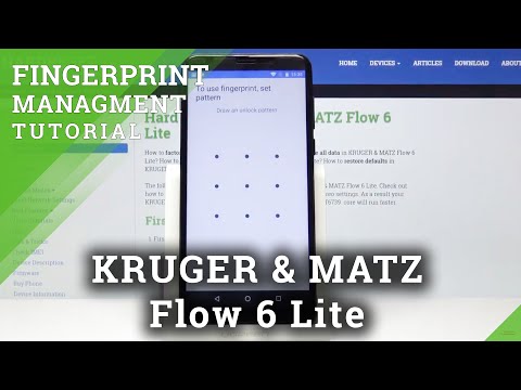 How to Set Up Screen Lock in Kruger & Matz Flow 6 Lite - Add Fingerprint
